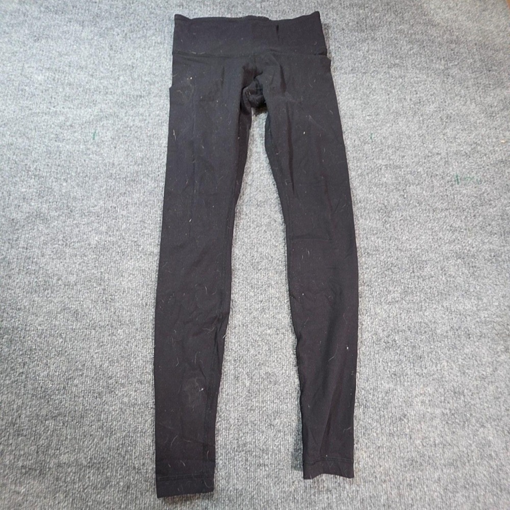 Lululemon Leggings Womens Medium Black High Rise Ankle Yoga Running Gym
